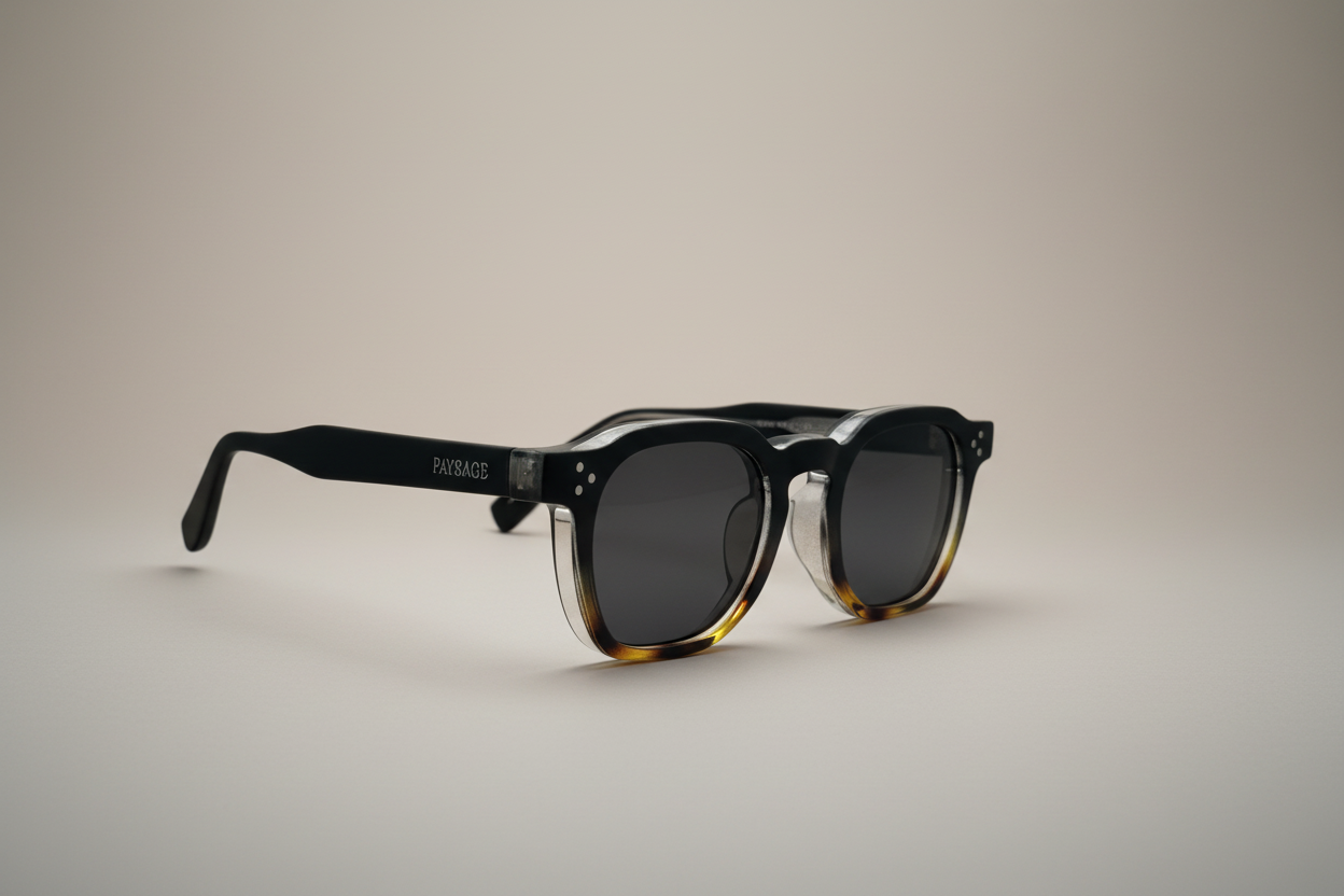Óculos Paysage com fundo minimalista